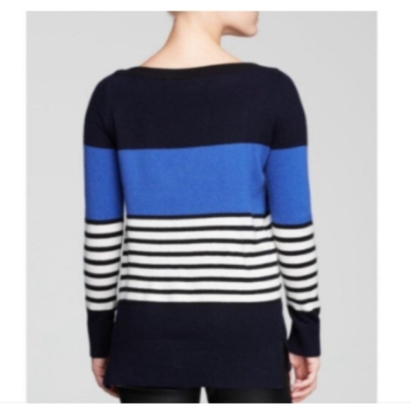 Kate Spade Amari Blue Striped Wool & Cashmere Sweater - Picture 2 of 6